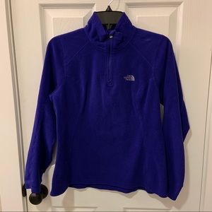 North face quarter zip / small, blue